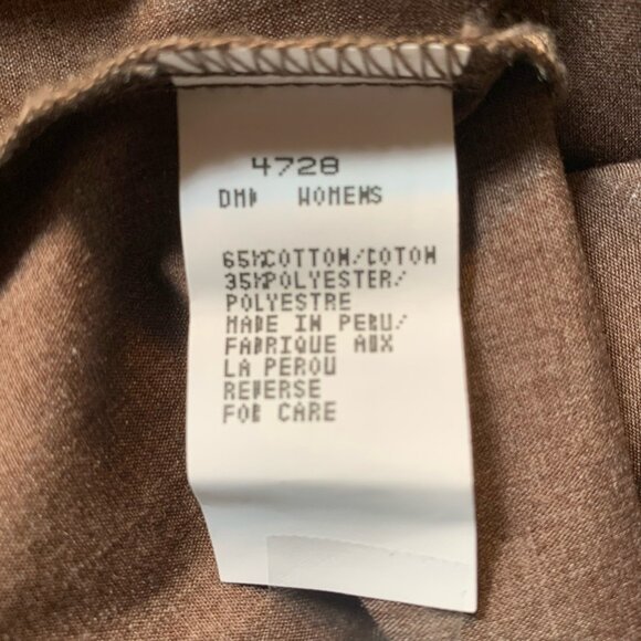 Woolrich Womens Long Sleeve Button-Up Shirt Brown L 65% Cotton/35% Polyester Cla - Picture 6 of 9